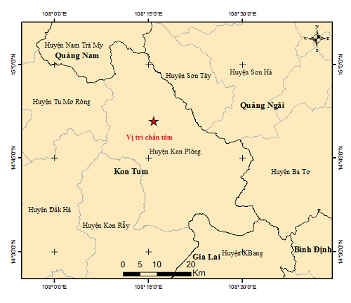 Kon Tum lại xảy ra động đất liên tiếp, có trận 4,2 độ- Ảnh 1.