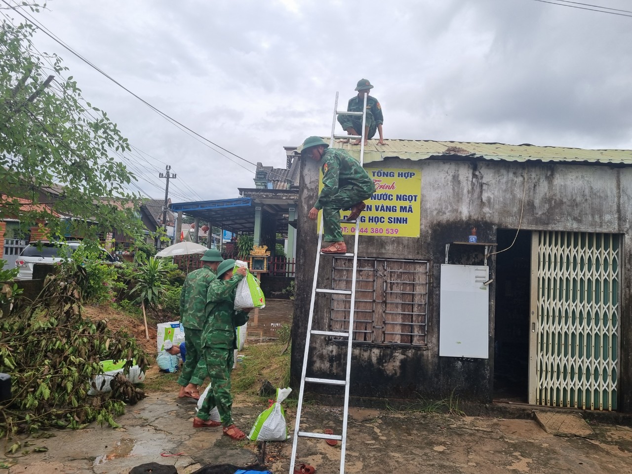 Quảng Trị đôn đốc ứng phó áp thấp nhiệt đới, hỗ trợ người dân chằng chống nhà- Ảnh 3.