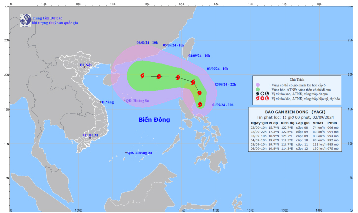 Xuất hiện bão YAGI gần Biển Đông- Ảnh 1.