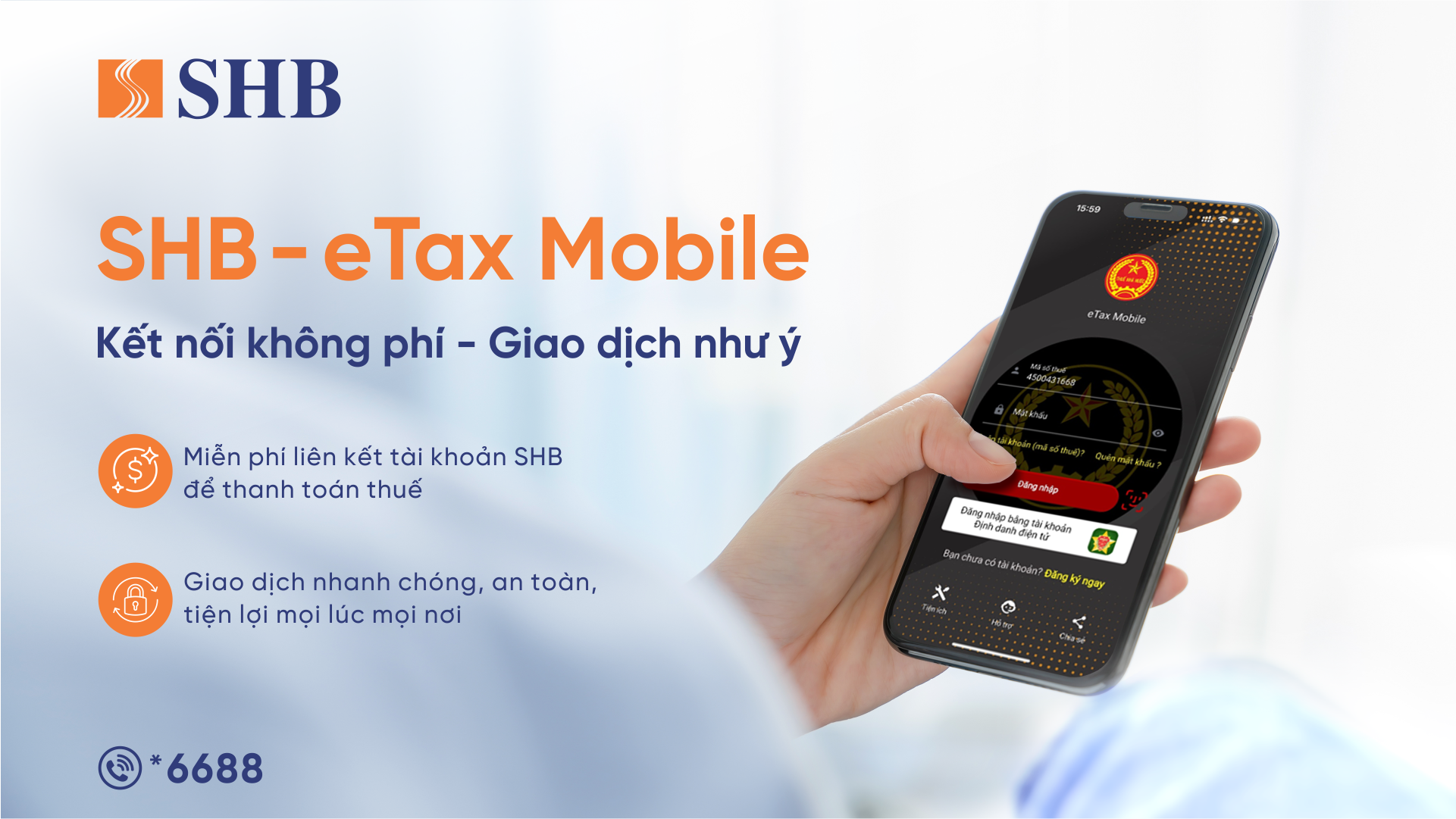 Nộp thuế trực tuyến dễ dàng qua eTax Mobile với SHB- Ảnh 2.