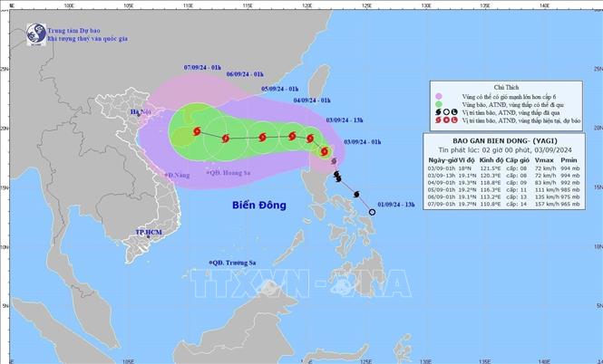 Bão YAGI vào Biển Đông và trở thành bão số 3 trong năm 2024- Ảnh 1.