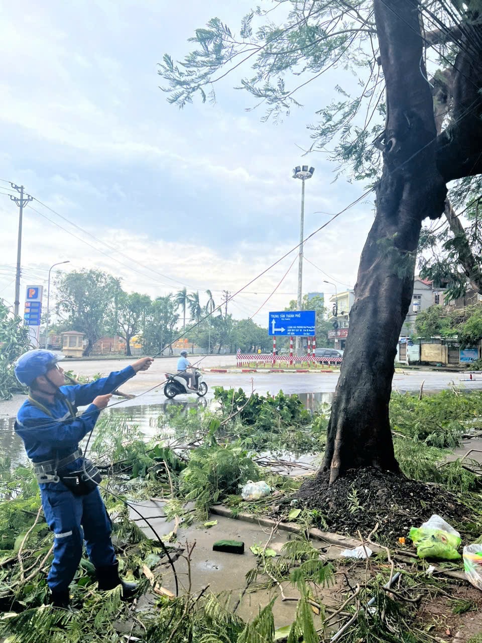 Khẩn trương khôi phục thông tin liên lạc tại Hải Phòng và Quảng Ninh- Ảnh 1.