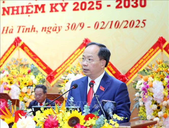 Thường trực Ban Bí thư dự và chỉ đạo Đại hội đại biểu Đảng bộ tỉnh Hà Tĩnh lần thứ XX- Ảnh 4.