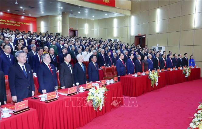 Thường trực Ban Bí thư dự và chỉ đạo Đại hội đại biểu Đảng bộ tỉnh Hà Tĩnh lần thứ XX- Ảnh 1.