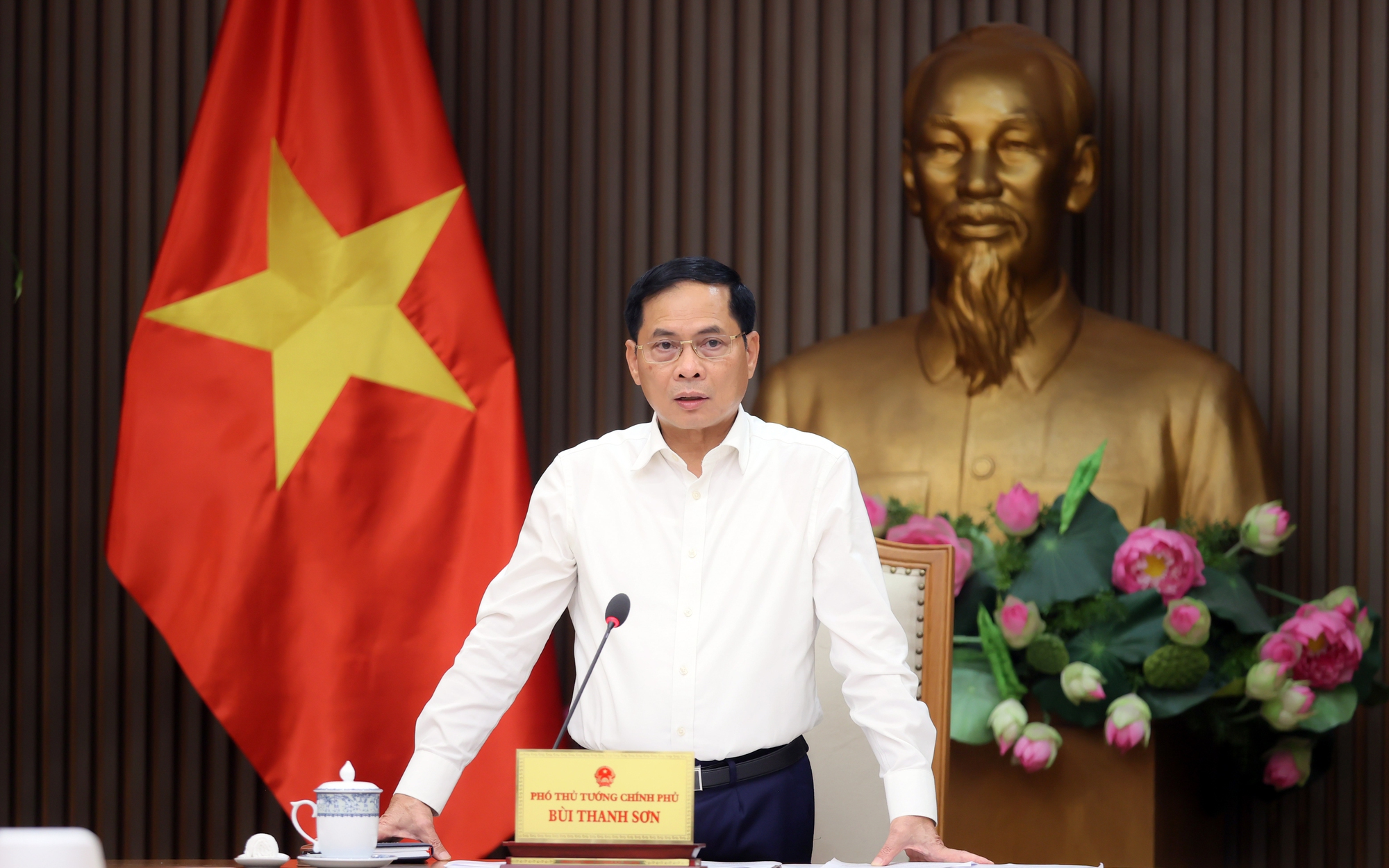 Phó Thủ tướng Bùi Thanh Sơn chủ trì họp rà soát công tác chuẩn bị cho Lễ mở ký Công ước Hà Nội