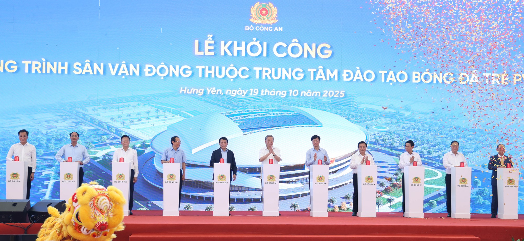 Tổng Bí thư Tô Lâm dự lễ khởi công xây dựng sân vận động hiện đại nhất Việt Nam- Ảnh 8.