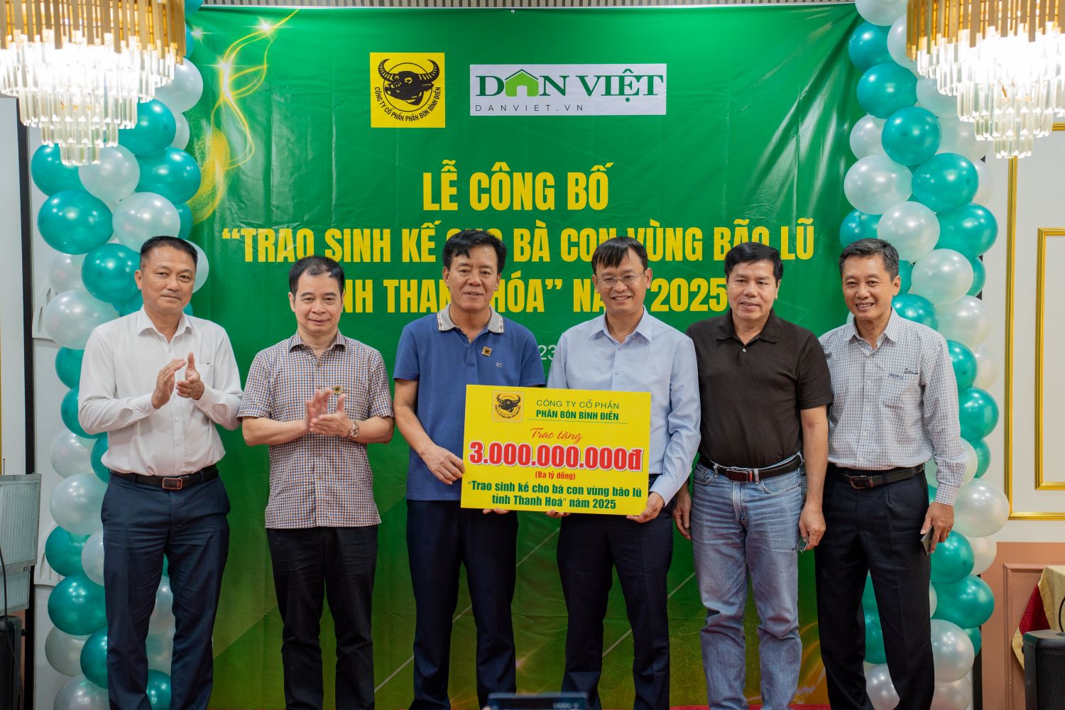 Công ty Phân bón Bình Điền góp sức trao sinh kế cho bà con vùng bão lũ tỉnh Thanh Hóa- Ảnh 1.