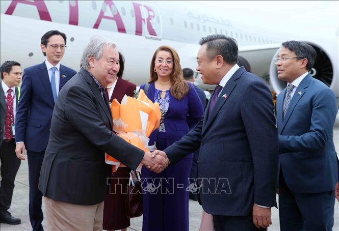 Tổng Thư ký Liên Hợp Quốc António Guterres bắt đầu thăm chính thức Việt Nam- Ảnh 1. Tổng Thư ký Liên Hợp Quốc António Guterres bắt đầu thăm chính thức Việt Nam- Ảnh 1.