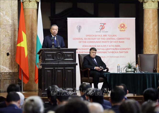 Tổng Bí thư Tô Lâm phát biểu chính sách tại Đại học Sofia- Ảnh 1. Tổng Bí thư Tô Lâm phát biểu chính sách tại Đại học Sofia- Ảnh 1.