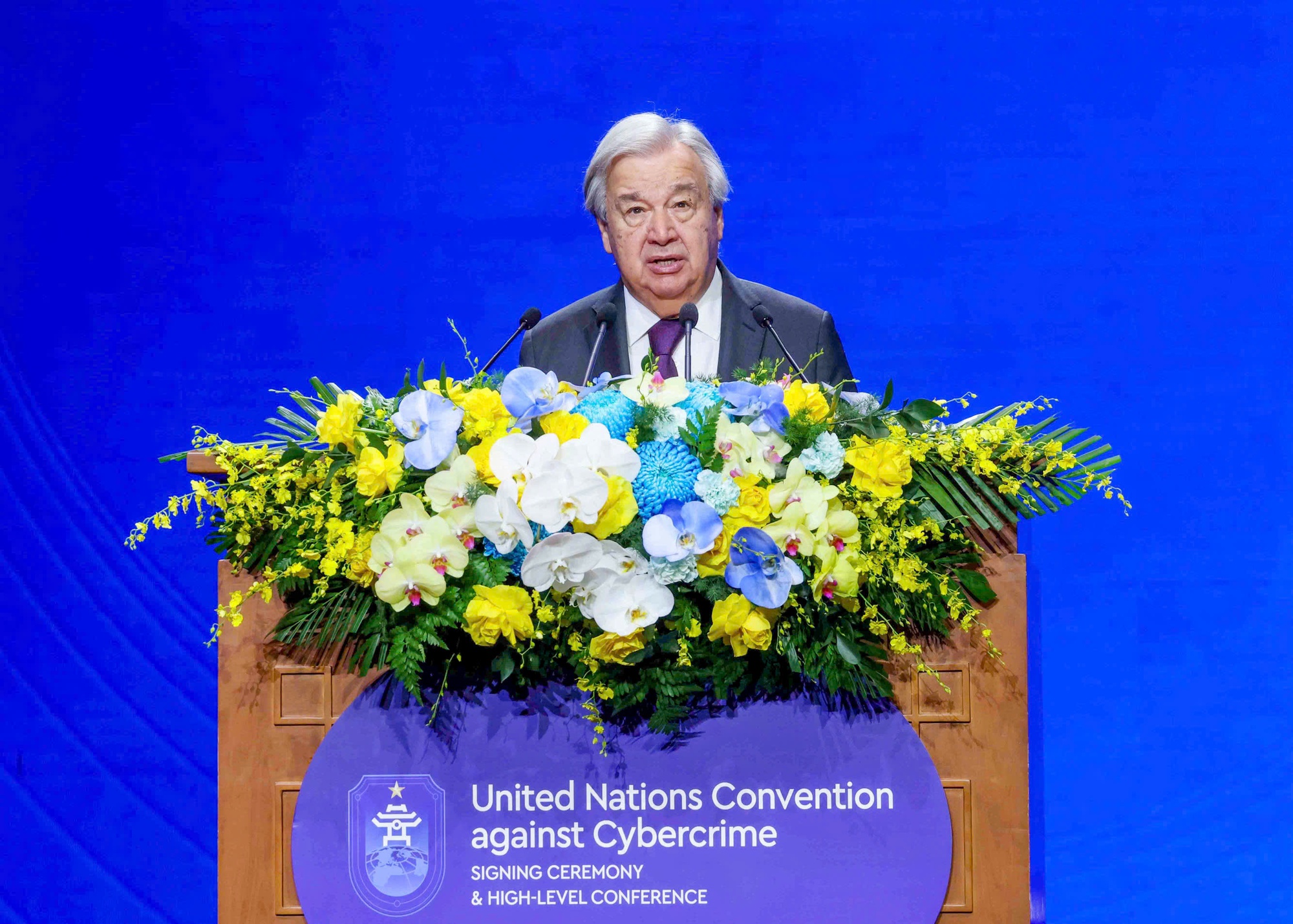 Phát biểu của Tổng Thư ký Liên Hợp Quốc António Guterres tại Lễ mở ký Công ước của Liên Hợp Quốc về chống tội phạm mạng- Ảnh 1. Phát biểu của Tổng Thư ký Liên Hợp Quốc António Guterres tại Lễ mở ký Công ước của Liên Hợp Quốc về chống tội phạm mạng- Ảnh 1.