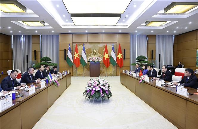 Chủ tịch Quốc hội Trần Thanh Mẫn tiếp Chủ tịch Hạ viện Uzbekistan- Ảnh 4. Chủ tịch Quốc hội Trần Thanh Mẫn tiếp Chủ tịch Hạ viện Uzbekistan- Ảnh 4.