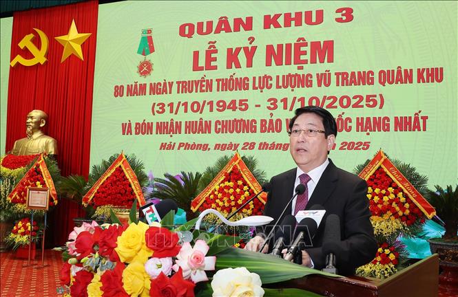 Chủ tịch nước Lương Cường: Xây dựng Lực lượng vũ trang Quân khu 3 cách mạng, chính quy, tinh nhuệ, hiện đại- Ảnh 2.