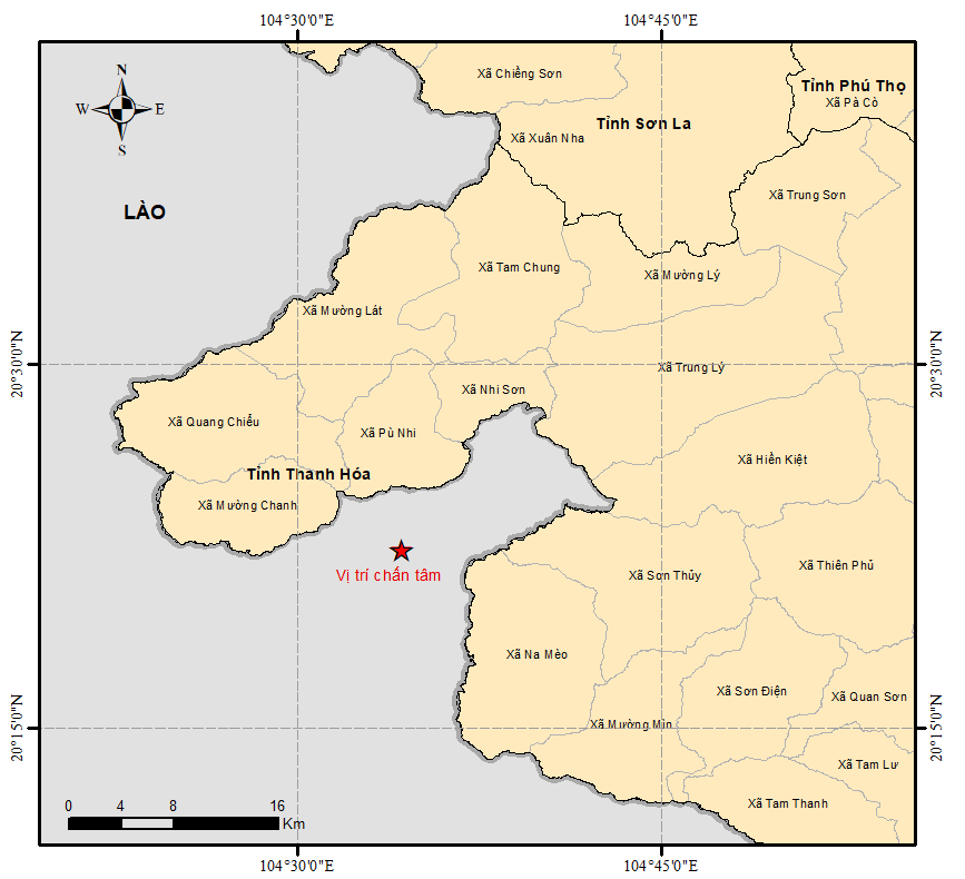Động đất 4,8 độ tại Lào, cách biên giới Việt Nam 5 km- Ảnh 1. Động đất 4,8 độ tại Lào, cách biên giới Việt Nam 5 km- Ảnh 1.