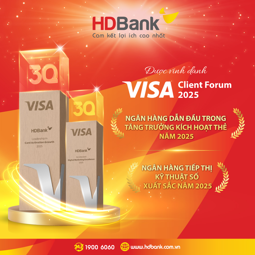 HDBank được Visa vinh danh với hai giải thưởng quan trọng- Ảnh 2. HDBank được Visa vinh danh với hai giải thưởng quan trọng- Ảnh 2.