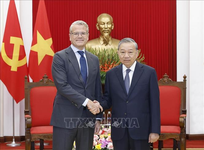 Tổng Bí thư Tô Lâm tiếp Giám đốc Tập đoàn A.P.Moller - Maersk- Ảnh 1.