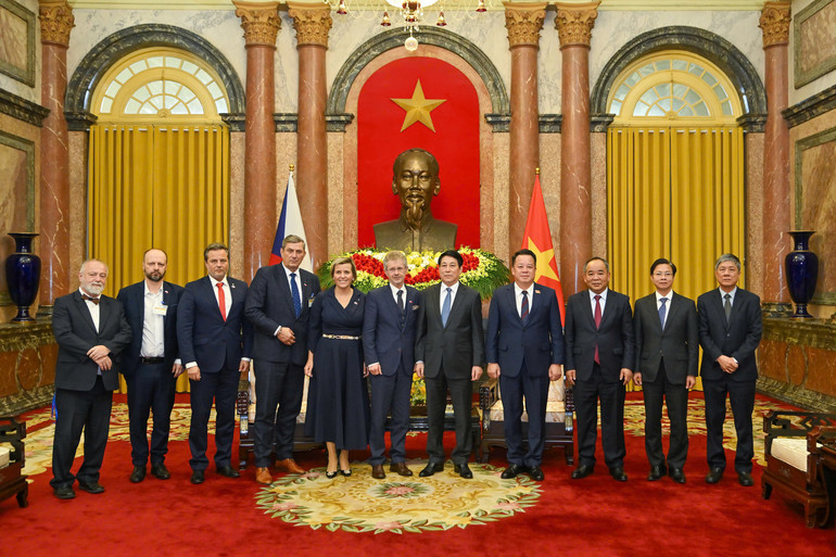 Chủ tịch nước Lương Cường tiếp Chủ tịch Thượng viện Quốc hội Cộng hòa Czech- Ảnh 3.