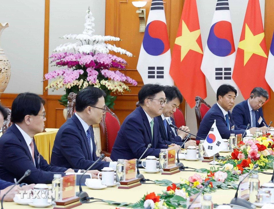 Tổng Bí thư Tô Lâm hội kiến với Chủ tịch Quốc hội Hàn Quốc- Ảnh 4.
