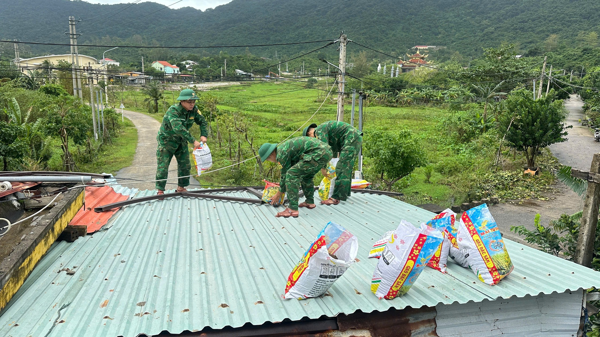 Chùm ảnh: Lực lượng vũ trang hỗ trợ các địa bàn trọng điểm ứng phó bão số 13- Ảnh 14. Chùm ảnh: Lực lượng vũ trang hỗ trợ các địa bàn trọng điểm ứng phó bão số 13- Ảnh 14.