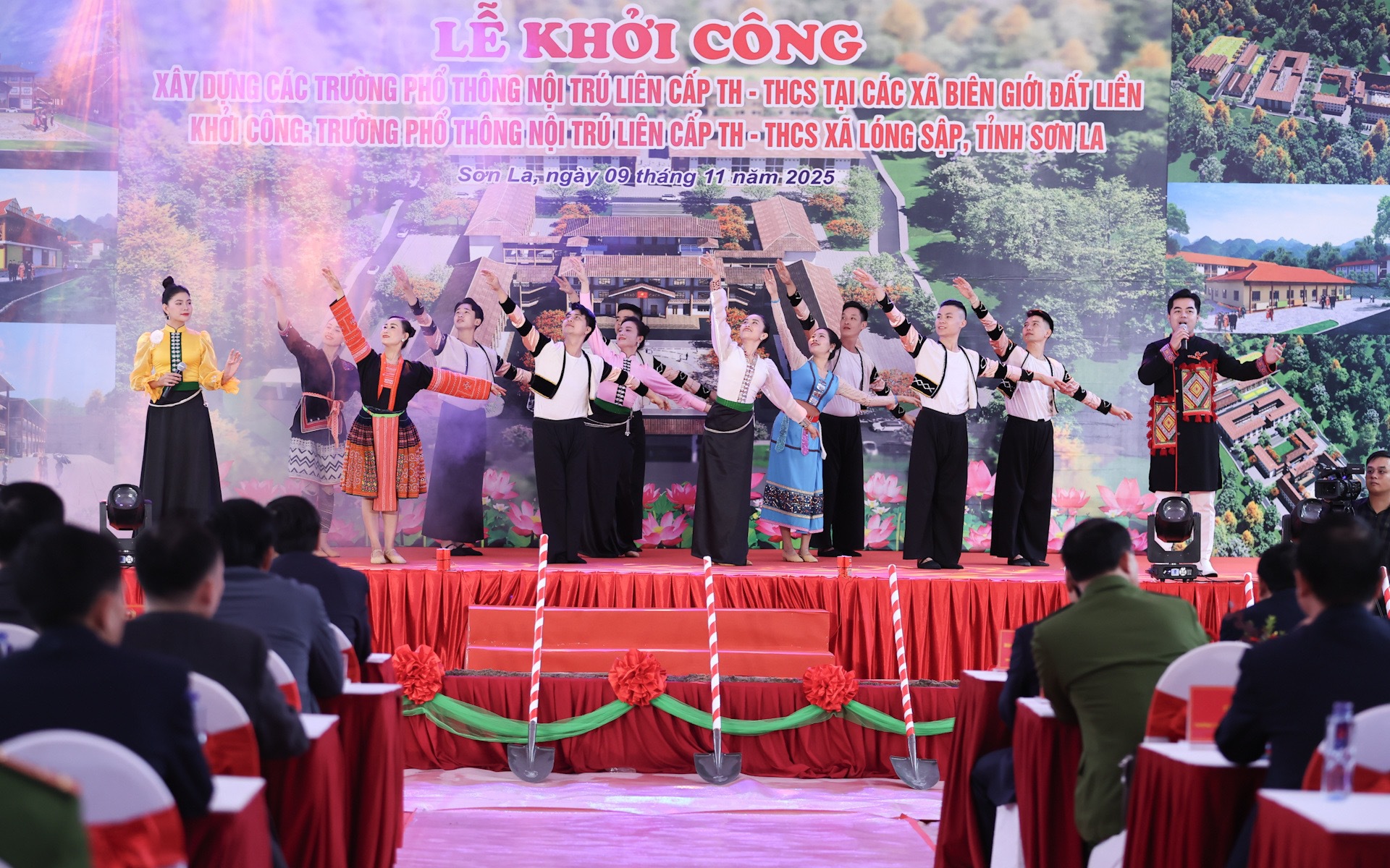 Khởi công Trường nội trú xã Lóng Sập - vun đắp tương lai từ vùng biên Tổ quốc