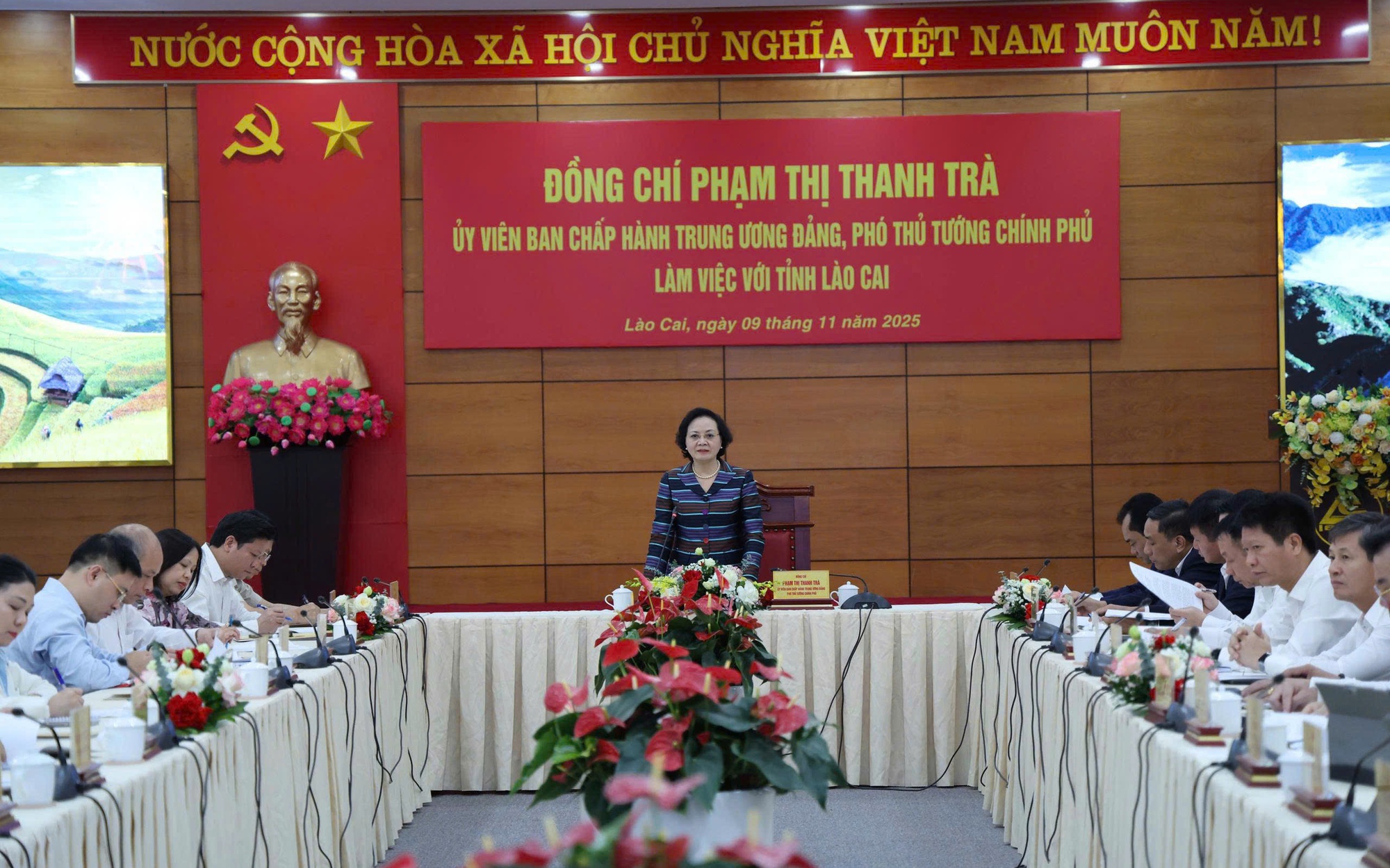 Phó Thủ tướng Phạm Thị Thanh Trà gợi mở 7 nhóm nhiệm vụ trọng tâm cho Lào Cai