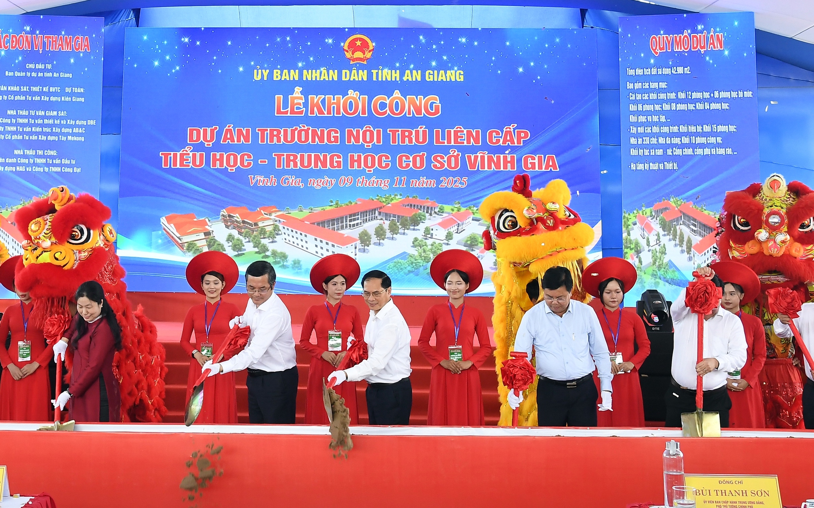 An Giang khởi công xây dựng 3 trường liên cấp Tiểu học-THCS vùng biên