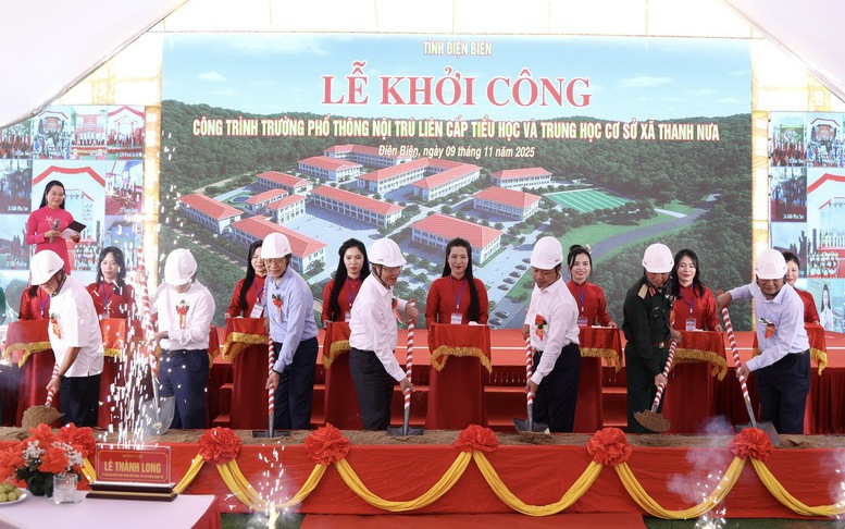 Phó Thủ tướng Lê Thành Long dự lễ khởi công 6 trường học vùng biên tại Điện Biên