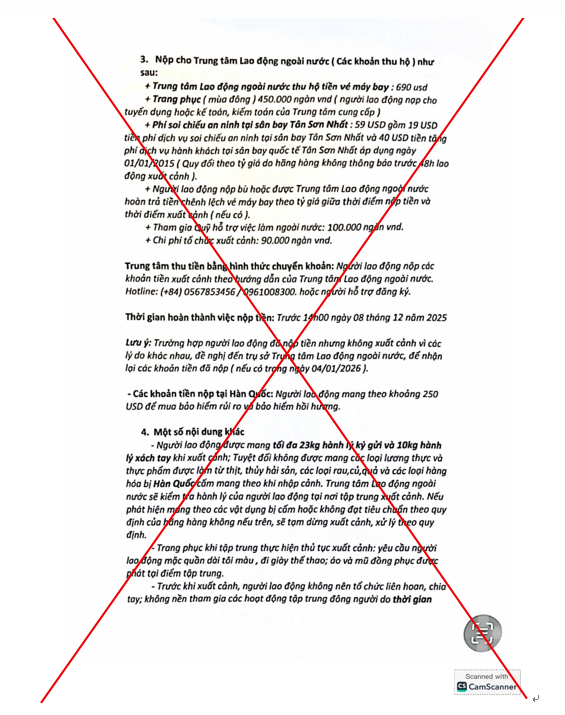 Giả mạo văn bản của Bộ Nội vụ để lừa đảo người lao động- Ảnh 2. Giả mạo văn bản của Bộ Nội vụ để lừa đảo người lao động- Ảnh 2.
