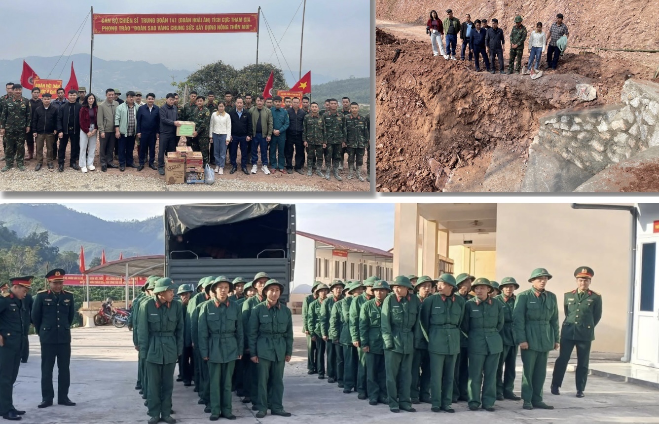 Khi màu áo lính hòa vào nhịp sống thôn bản- Ảnh 1. Khi màu áo lính hòa vào nhịp sống thôn bản- Ảnh 1.