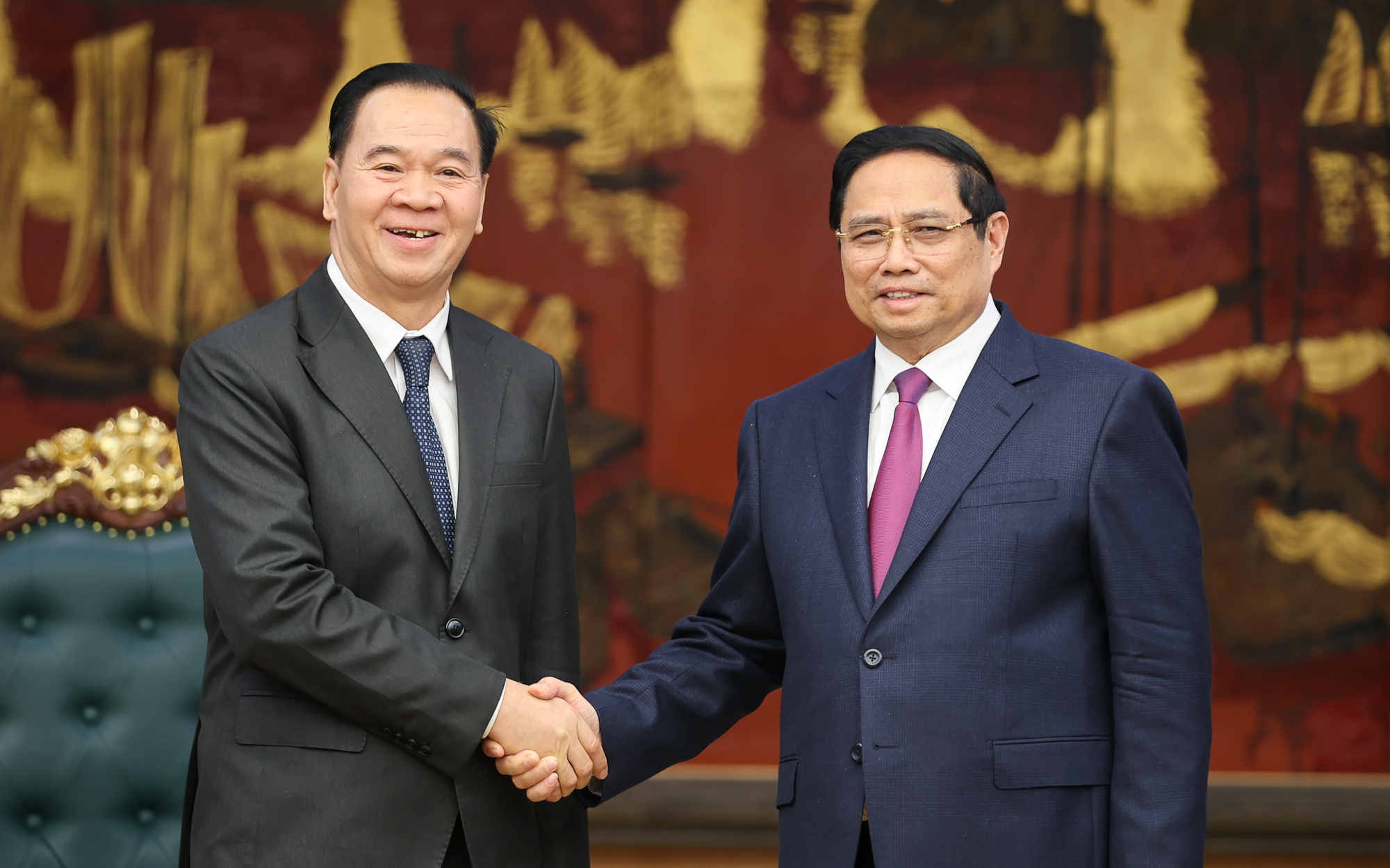 Thủ tướng Phạm Minh Chính tiếp Bộ trưởng Bộ Giáo dục và Thể thao Lào