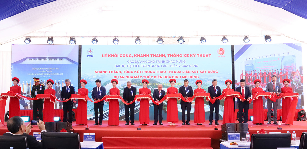 EVN khánh thành Nhà máy Thủy điện Hòa Bình mở rộng- Ảnh 1.