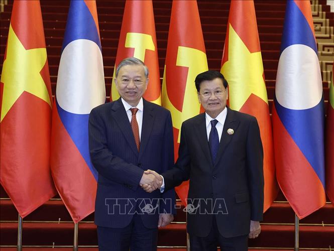 Tuyên bố chung Việt Nam - Lào nhân chuyến thăm của Tổng Bí thư Tô Lâm tới Lào- Ảnh 1.