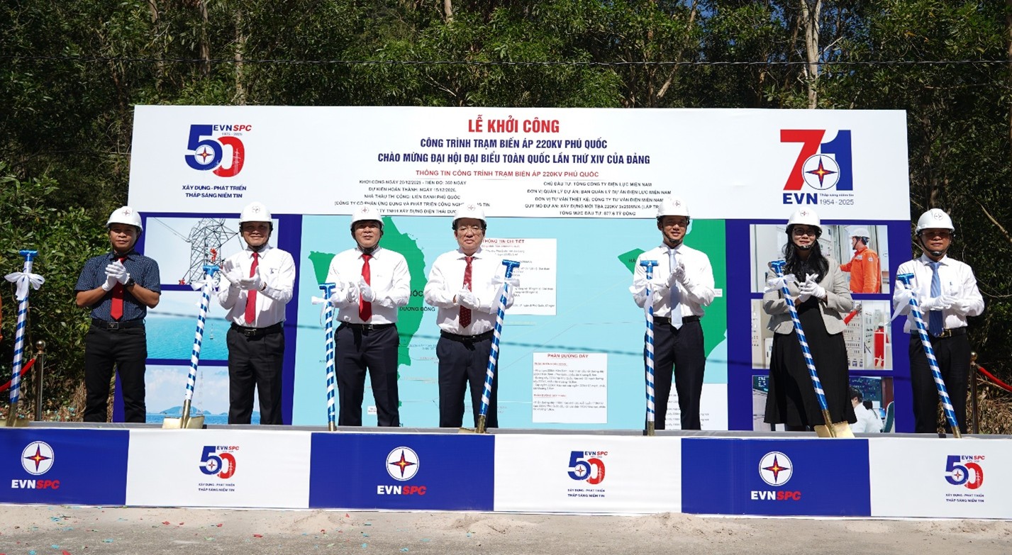 EVNSPC: Nhiều công trình điện được khởi công, khánh thành chào mừng Đại hội Đảng toàn quốc lần thứ XIV- Ảnh 1.