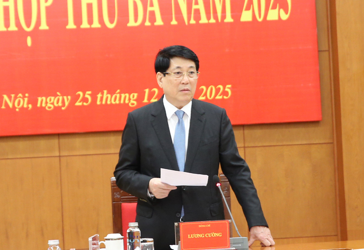 Chủ tịch nước Lương Cường chủ trì Phiên họp thứ ba, Ban Chỉ đạo Cải cách tư pháp Trung ương- Ảnh 1.