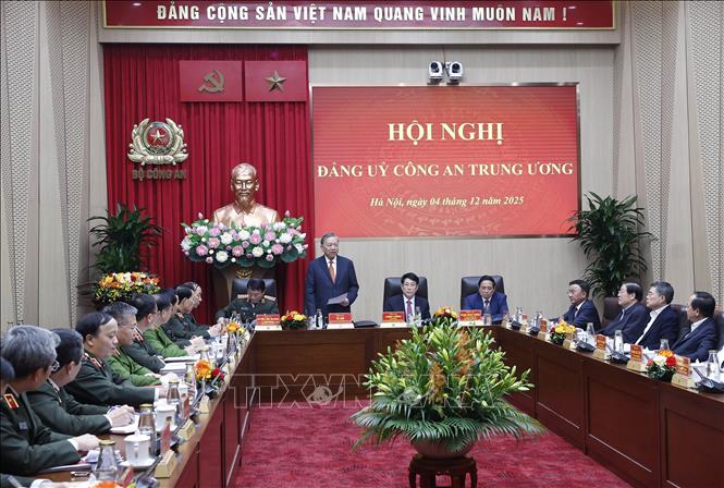 Tổng Bí thư Tô Lâm dự Hội nghị Đảng ủy Công an Trung ương năm 2025- Ảnh 1.