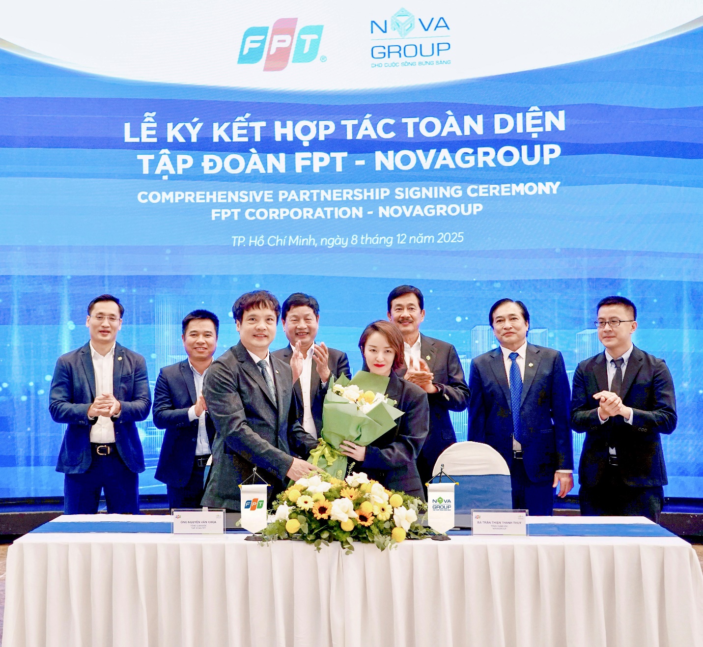 FPT và NovaGroup hợp tác toàn diện, tiên phong xây dựng hệ sinh thái AI tại Việt Nam- Ảnh 1. FPT và NovaGroup hợp tác toàn diện, tiên phong xây dựng hệ sinh thái AI tại Việt Nam- Ảnh 1.