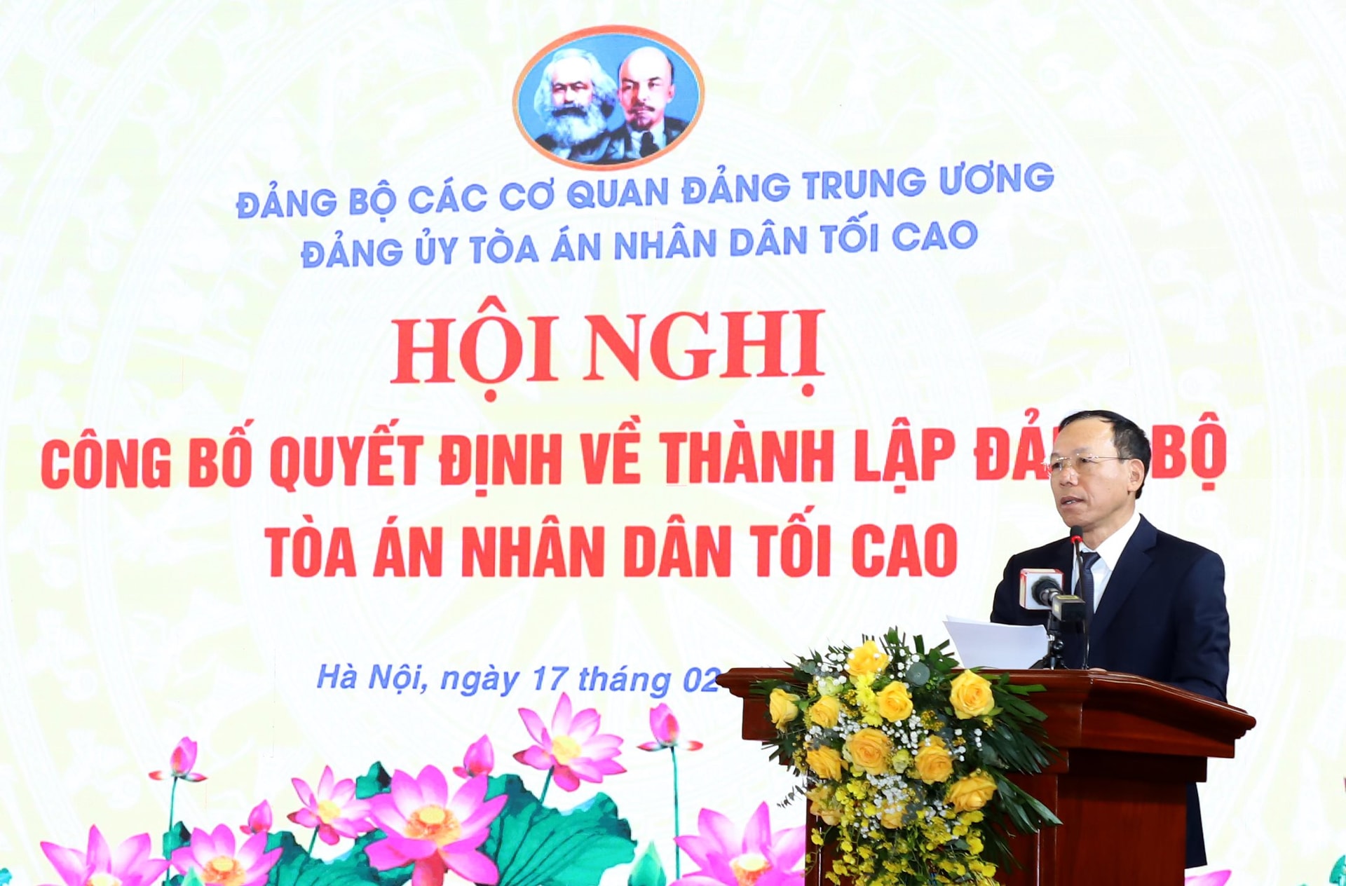 Công bố quyết định thành lập Đảng bộ; chỉ định nhân sự cấp ủy, UBKT Đảng ủy Tòa án nhân dân tối cao- Ảnh 2.