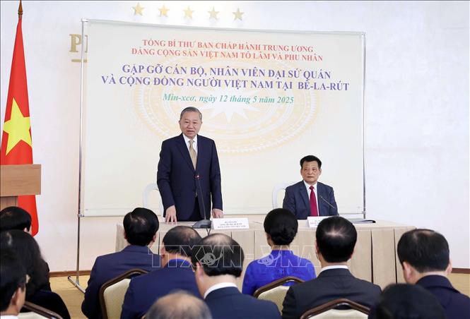 Tổng Bí thư Tô Lâm: Xây dựng cộng đồng người Việt Nam tại Belarus đoàn kết, phát triển- Ảnh 1. Tổng Bí thư Tô Lâm: Xây dựng cộng đồng người Việt Nam tại Belarus đoàn kết, phát triển- Ảnh 1.