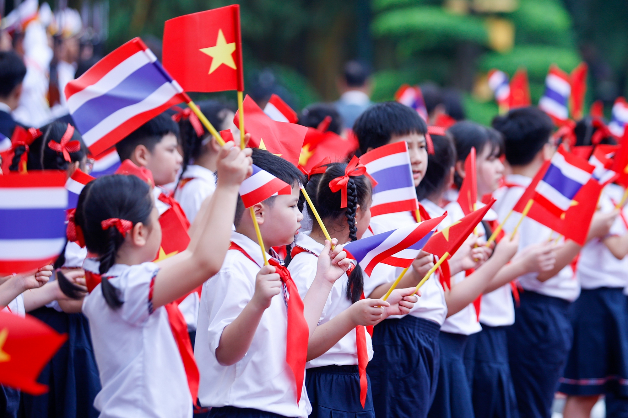 Thủ tướng Phạm Minh Chính chủ trì lễ đón chính thức Thủ tướng Thái Lan thăm Việt Nam- Ảnh 6. Thủ tướng Phạm Minh Chính chủ trì lễ đón chính thức Thủ tướng Thái Lan thăm Việt Nam- Ảnh 6.