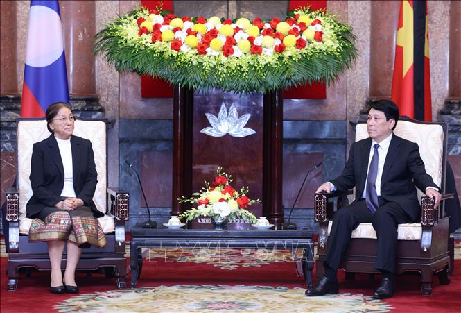Chủ tịch nước Lương Cường tiếp Phó Chủ tịch nước Lào- Ảnh 2. Chủ tịch nước Lương Cường tiếp Phó Chủ tịch nước Lào- Ảnh 2.