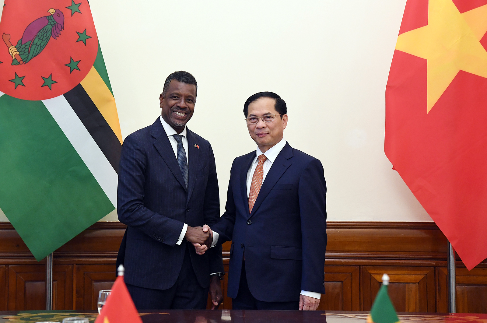 Bộ trưởng Ngoại giao Dominica đánh giá cao thành tựu phát triển và đối ngoại của Việt Nam- Ảnh 1. Bộ trưởng Ngoại giao Dominica đánh giá cao thành tựu phát triển và đối ngoại của Việt Nam- Ảnh 1.