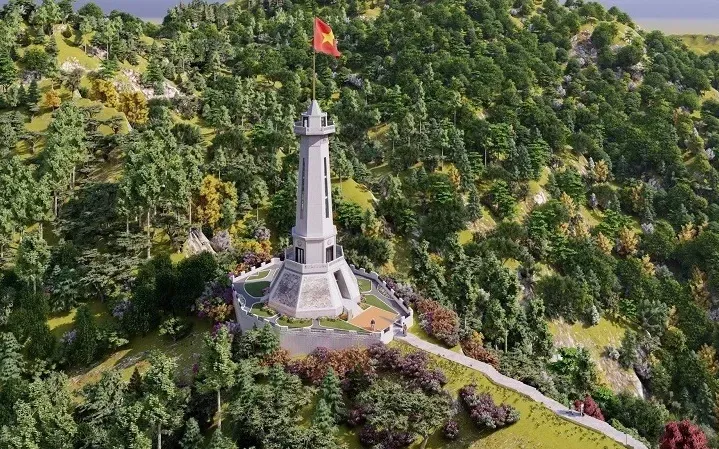 Lễ Thượng cờ tại Cột cờ A Pa Chải: Mốc son 71 năm Chiến thắng Điện Biên Phủ- Ảnh 1. Lễ Thượng cờ tại Cột cờ A Pa Chải: Mốc son 71 năm Chiến thắng Điện Biên Phủ- Ảnh 1.
