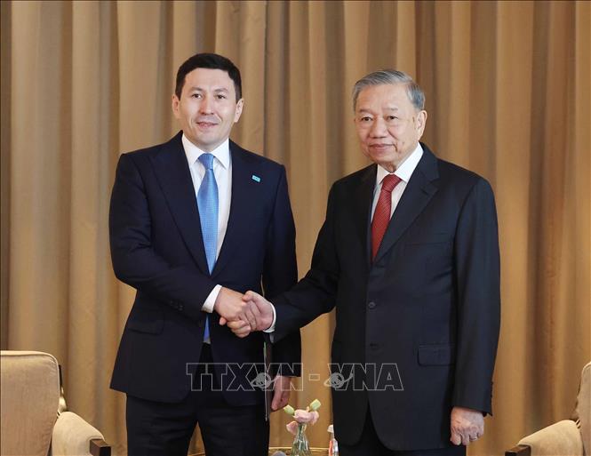 Tổng Bí thư Tô Lâm tiếp lãnh đạo một số doanh nghiệp lớn của Kazakhstan- Ảnh 1. Tổng Bí thư Tô Lâm tiếp lãnh đạo một số doanh nghiệp lớn của Kazakhstan- Ảnh 1.