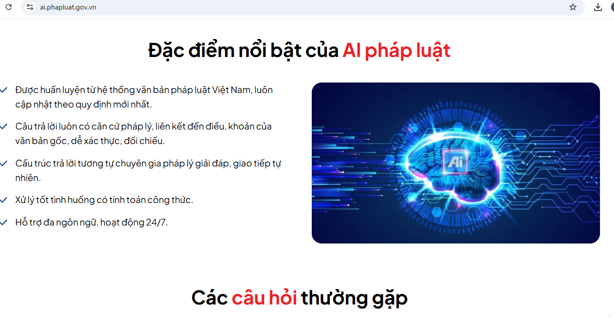 Phát huy hiệu quả AI pháp luật qua Cổng Pháp luật quốc gia- Ảnh 1. Phát huy hiệu quả AI pháp luật qua Cổng Pháp luật quốc gia- Ảnh 1.