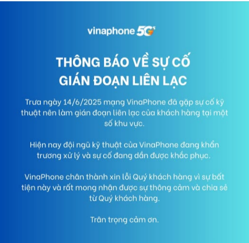 Vinaphone đã khắc phục xong sự cố mất sóng trên diện rộng- Ảnh 1. Vinaphone đã khắc phục xong sự cố mất sóng trên diện rộng- Ảnh 1.