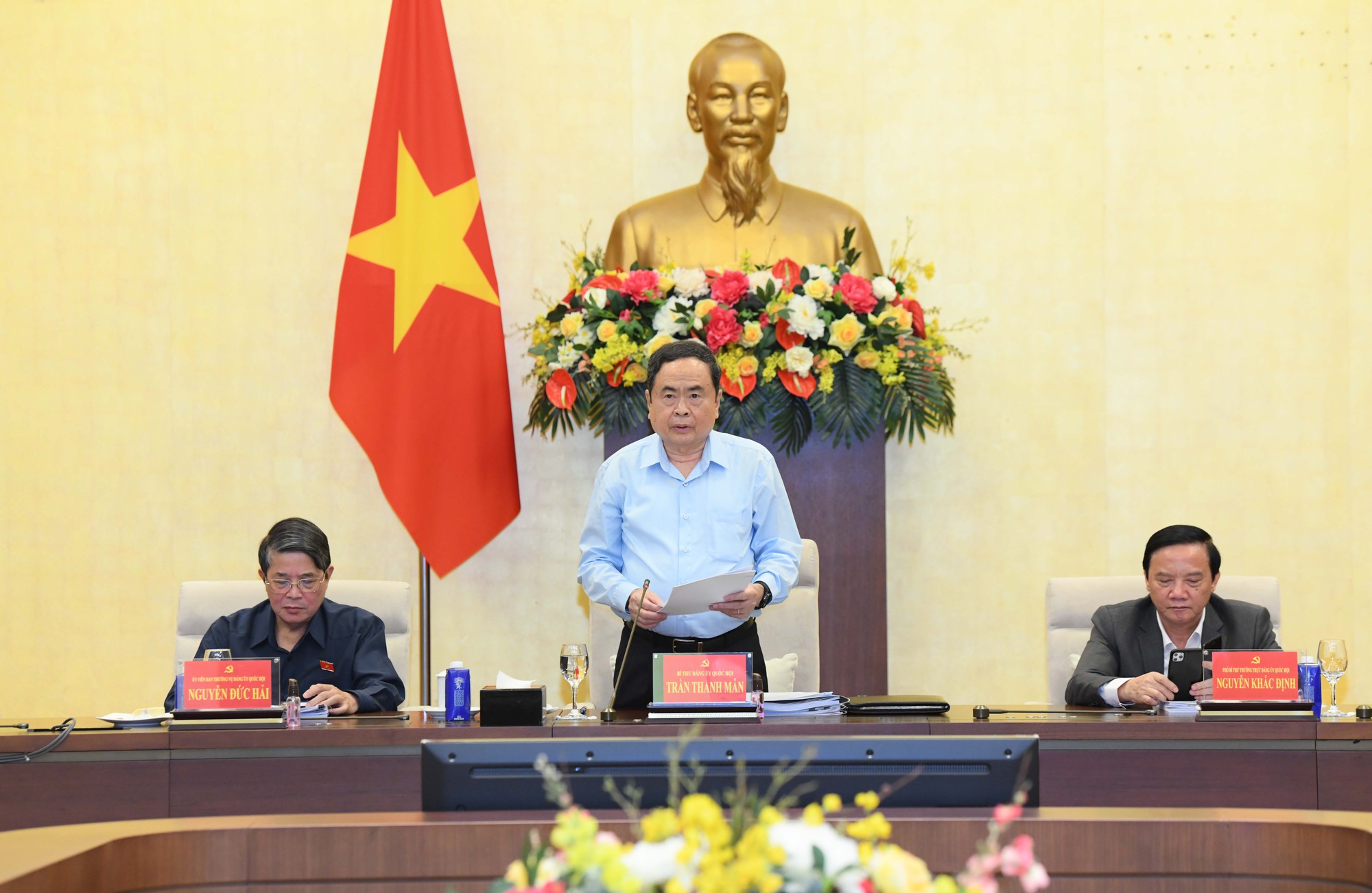 Bí thư Đảng ủy Quốc hội, Chủ tịch Quốc hội Trần Thanh Mẫn chủ trì phiên họp về công tác nhân sự- Ảnh 1. Bí thư Đảng ủy Quốc hội, Chủ tịch Quốc hội Trần Thanh Mẫn chủ trì phiên họp về công tác nhân sự- Ảnh 1.