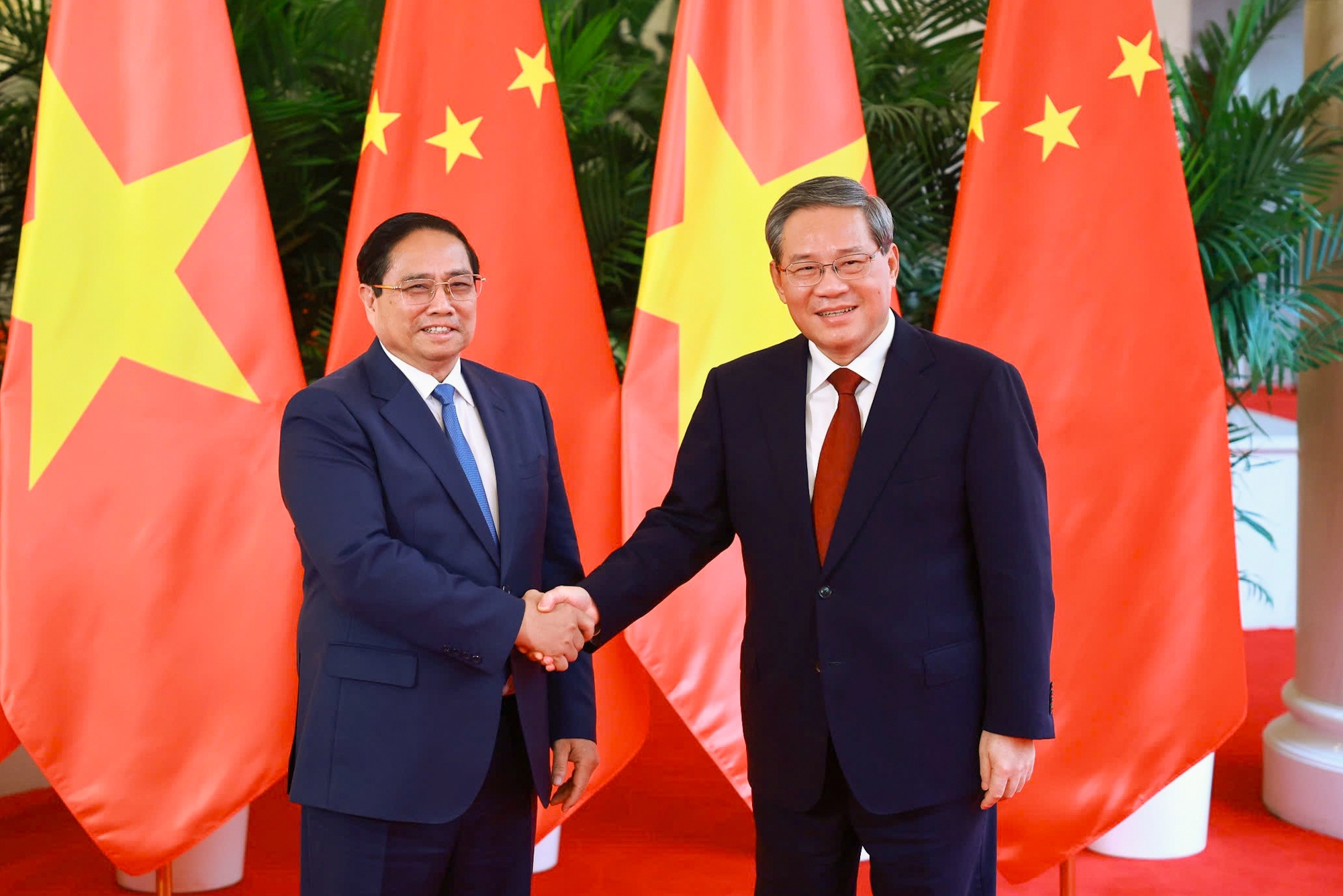 Thủ tướng Phạm Minh Chính hội đàm với Thủ tướng Trung Quốc Lý Cường- Ảnh 1. Thủ tướng Phạm Minh Chính hội đàm với Thủ tướng Trung Quốc Lý Cường- Ảnh 1.