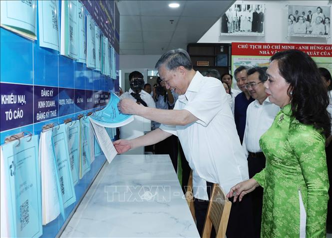 Tổng Bí thư Tô Lâm khảo sát thực tế mô hình tổ chức chính quyền địa phương 2 cấp tại TPHCM- Ảnh 1. Tổng Bí thư Tô Lâm khảo sát thực tế mô hình tổ chức chính quyền địa phương 2 cấp tại TPHCM- Ảnh 1.
