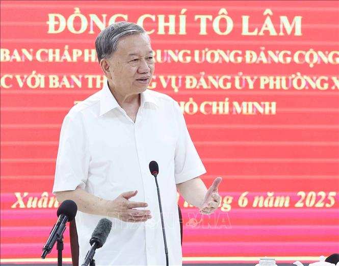 Tổng Bí thư Tô Lâm khảo sát thực tế mô hình tổ chức chính quyền địa phương 2 cấp tại TPHCM- Ảnh 4. Tổng Bí thư Tô Lâm khảo sát thực tế mô hình tổ chức chính quyền địa phương 2 cấp tại TPHCM- Ảnh 4.