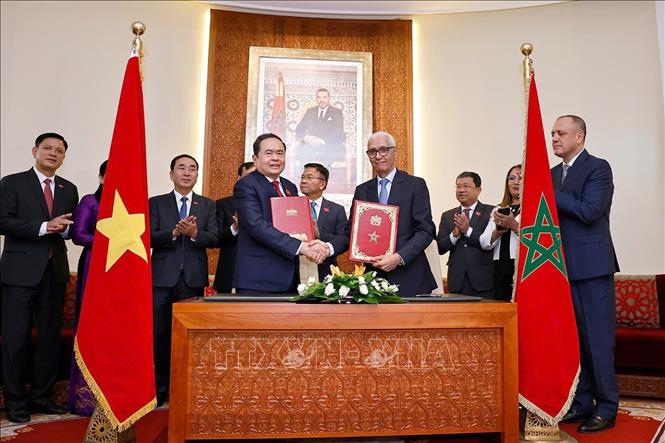 Chủ tịch Quốc hội Trần Thanh Mẫn hội đàm với Chủ tịch Hạ viện Morocco- Ảnh 4.