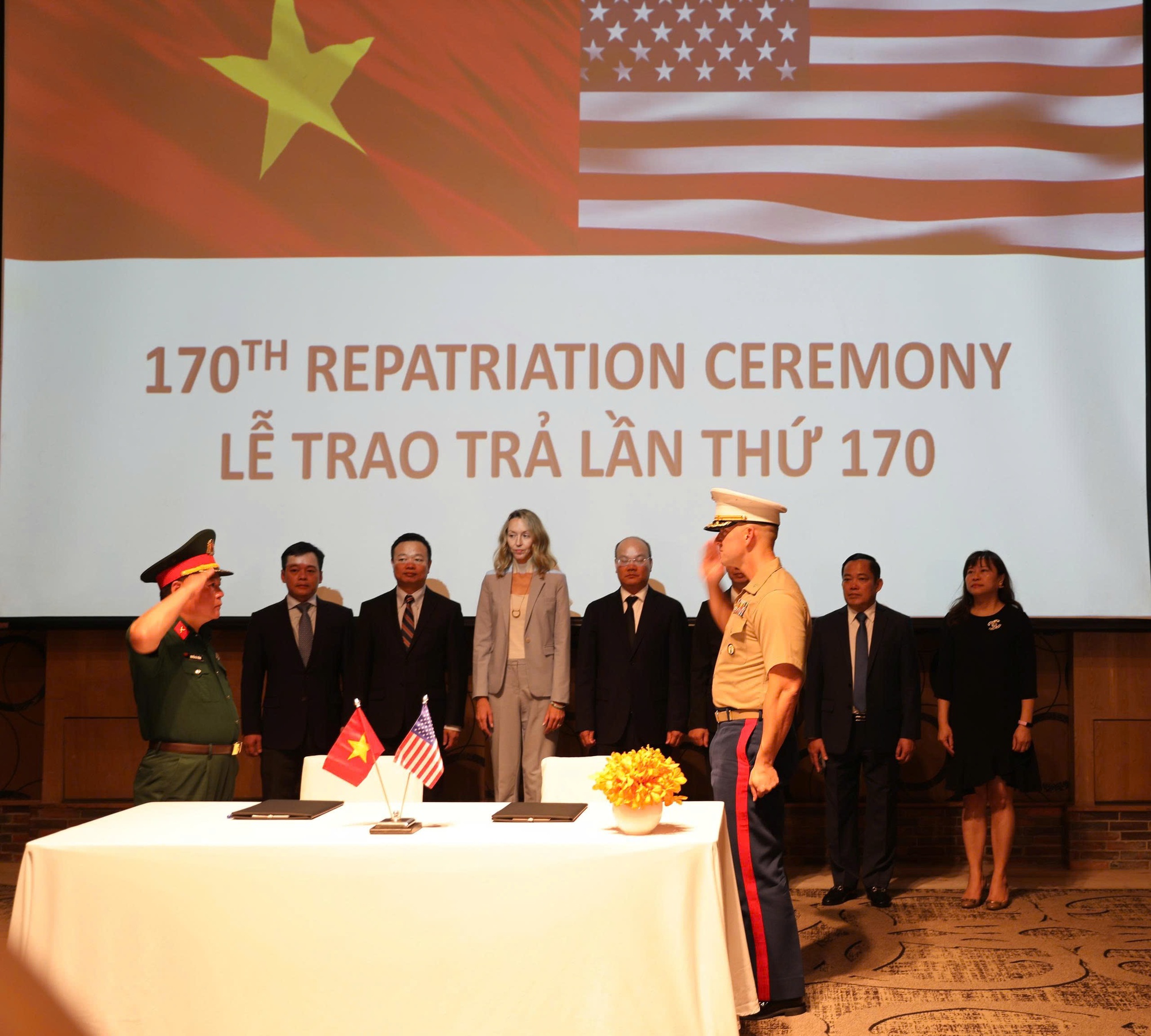 Lễ trao trả hài cốt quân nhân Hoa Kỳ lần thứ 170- Ảnh 1.